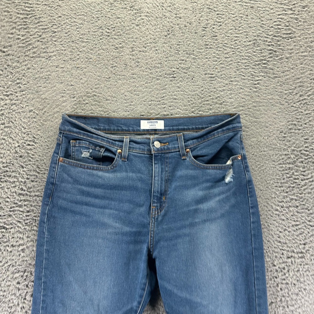 Denizen From Levi's Jeans Womens 10 Blue Cotton Denim Boyfriend Workwear Stretch - Picture 2 of 12